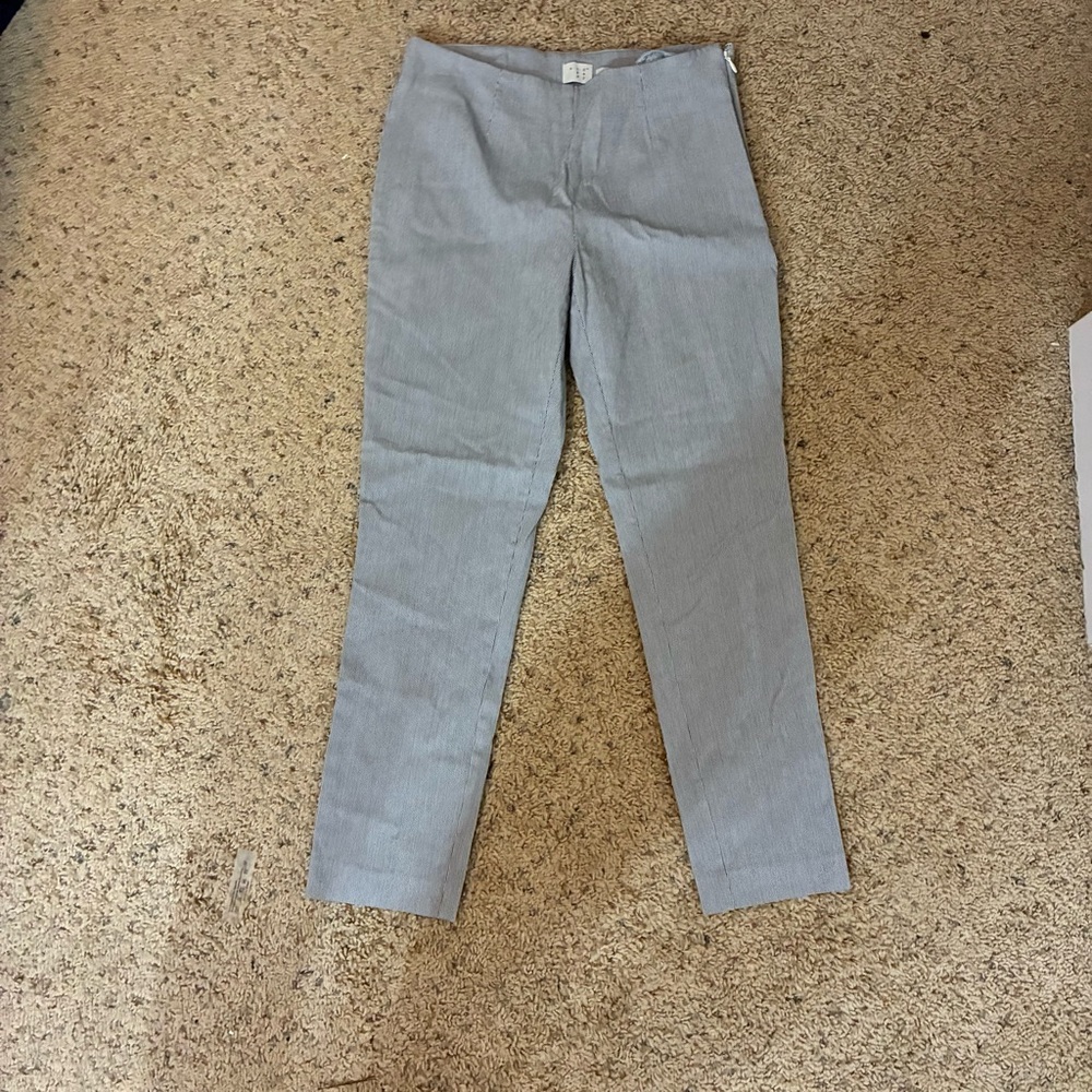 a.n.a Light grey Pinstripe Ponte Pants